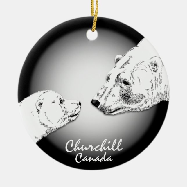 Churchill Canada Ornement Ours Polaire Garde d'art (Devant)