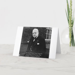Churchill "Erfolg ist niemals endgültig" Grußkarte Karte