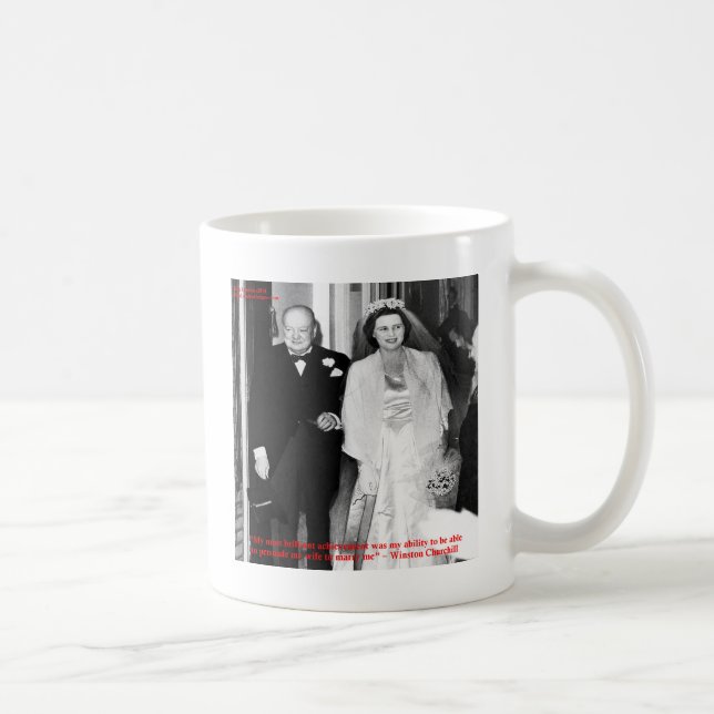 Churchill & Famous Marriage Quote Kaffeetasse (Rechts)