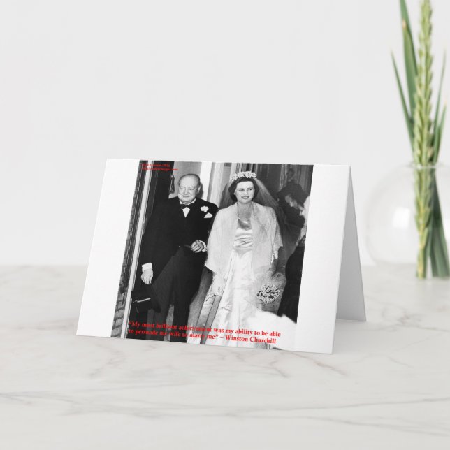 Churchill & Famous Marriage Quote Karte (Vorderseite)