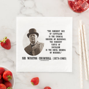 Churchill inhärenter Laster des Kapitalismus Serviette