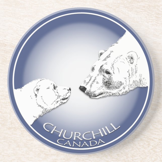 Churchill Kanada Andenken-Untersetzer Churchill Untersetzer (Vorne)