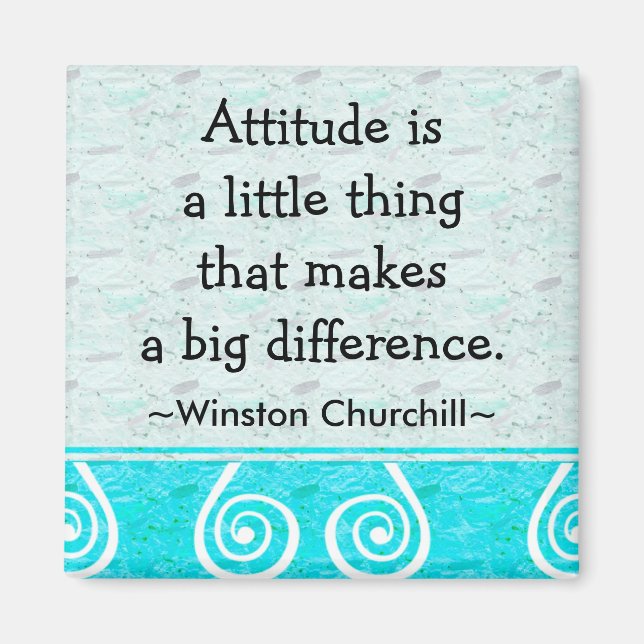 Churchill Quotation - Motivierend Magnet (Vorne)