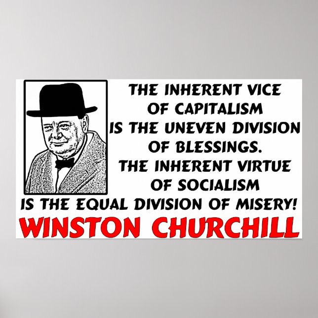 Churchill: Socialism Is Misery! Poster (Vorne)