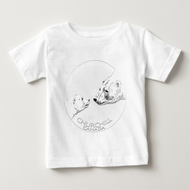 Churchill Souvenir Ours Polaire T-shirt bébé (Devant)