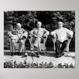 Churchill, Truman und Stalin - Potsdam - 1945 Poster