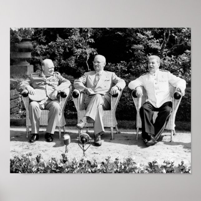 Churchill, Truman und Stalin - Potsdam - 1945 Poster (Vorne)