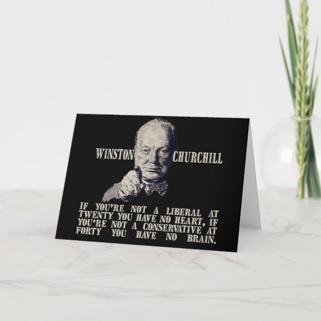 Churchill über die Konservativen und Liberalen Karte (Vorderseite)