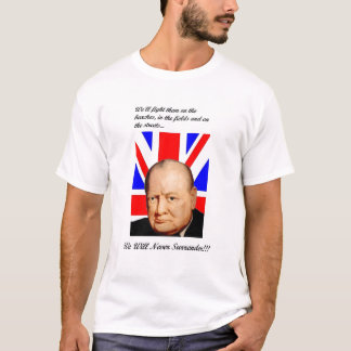Churchill übergeben nie grundlegenden T - Shirt