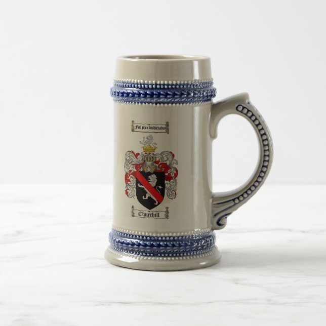 Churchill Wappen Stein/Churchill Familie Bierglas (Rechts)