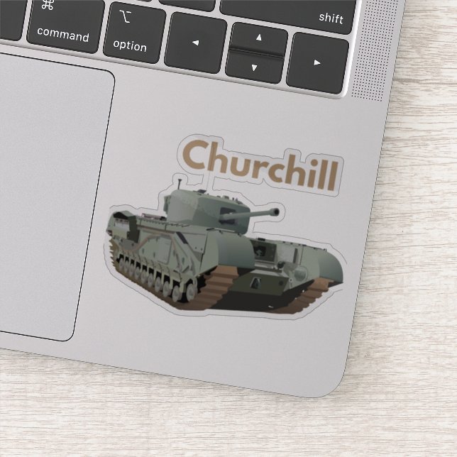 Churchill WW2 British Tank Aufkleber (Detail)
