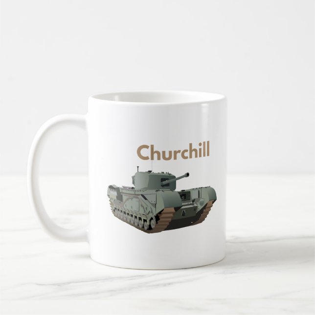 Churchill WW2 British Tank Kaffeetasse (Links)