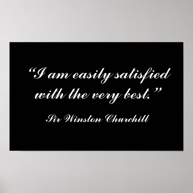 Churchill Zitat Poster (Vorne)