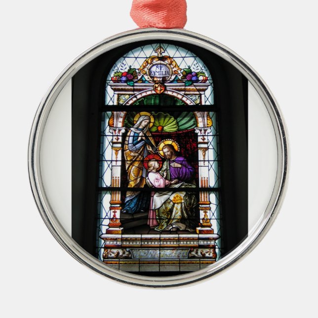 churchwindow vom brezje/von Slowenien Ornament Aus Metall (Vorne)