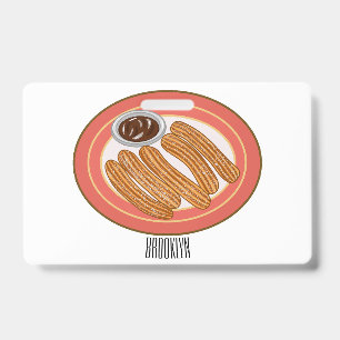 Churro Cartoon-Illustration Ausweis