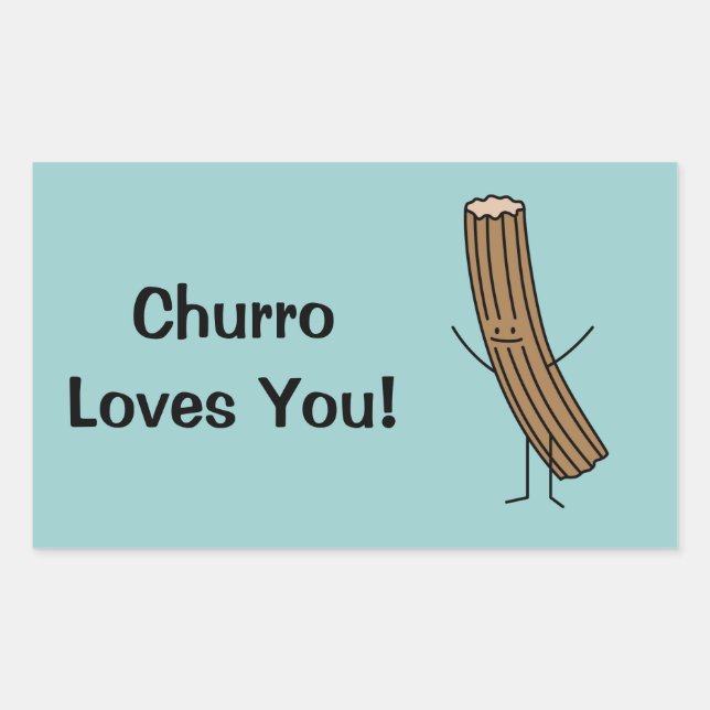 Churro Lieben Sie! Rechteckiger Aufkleber (Vorderseite)