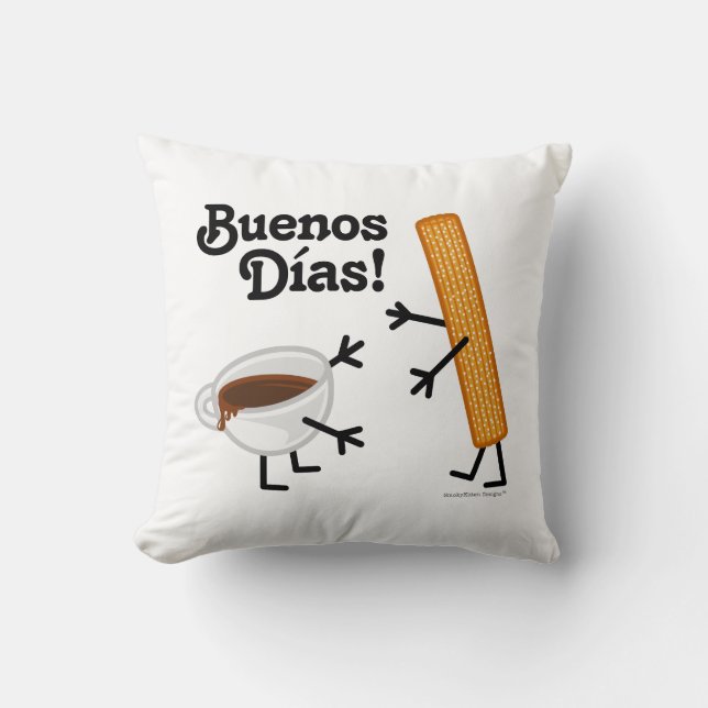 Churro u. Schokolade - Buenos Dias! Kissen (Vorderseite)