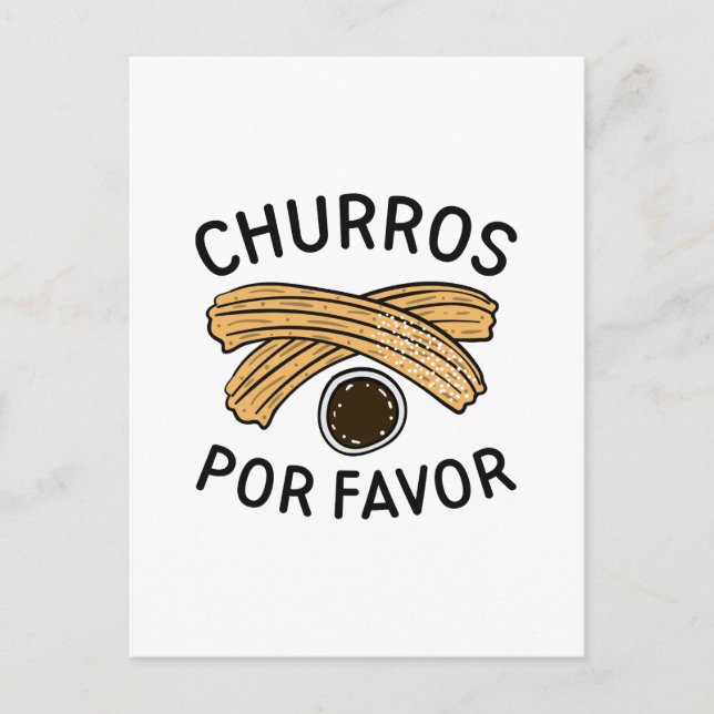Churros Por Favor Postkarte (Vorderseite)