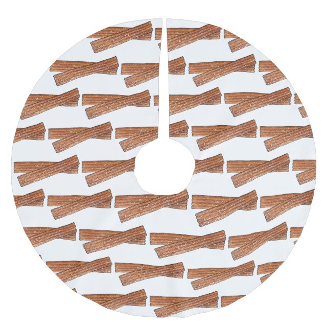 CHURROS Spanisch Polyester Weihnachtsbaumdecke (Vorderseite)