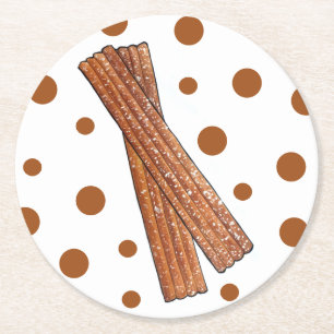 CHURROS Spanisch Runder Pappuntersetzer