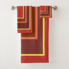 Chute Corne indienne Jaune Rouge Orange Géométriqu