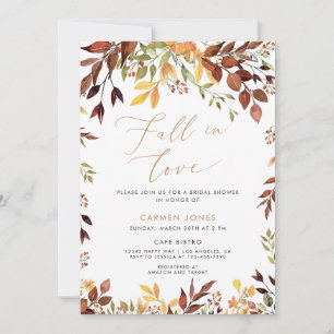 Chute d'amour Invitation de douche nuptiale, autom