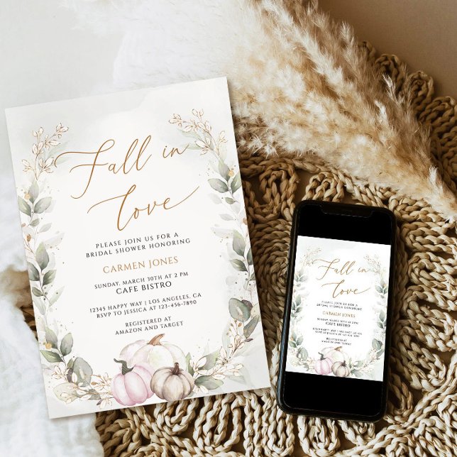 Chute d'amour Invitation de douche nuptiale, Citro (Créateur téléchargé)