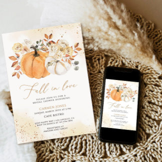 Chute d'amour Invitation de douche nuptiale, Citro