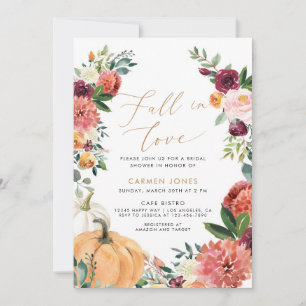 Chute d'amour Invitation de douche nuptiale, Flora