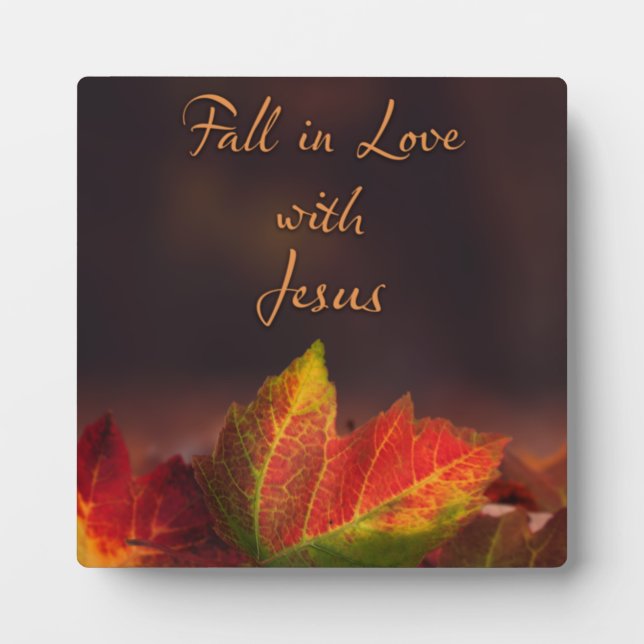 Chute en amour avec Jésus Plaque chrétienne (Devant)