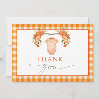 Chute En Amour Floral Orange En vichy Baby Merci