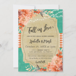 Chute en amour Invitation à la douche nuptiale