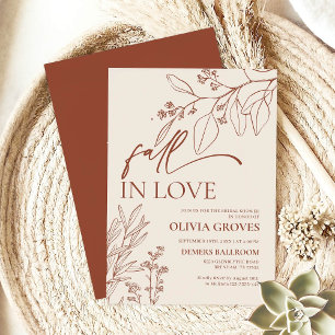 Chute en amour Invitation à la douche nuptiale