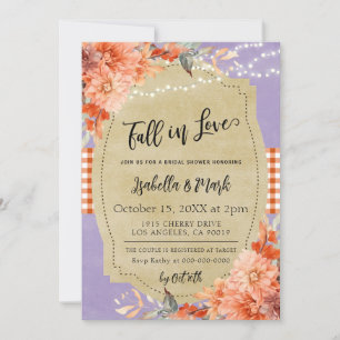 Chute en amour Invitation à la douche nuptiale