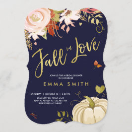 Chute en Amour Nuptiale invitation Bébé Automne
