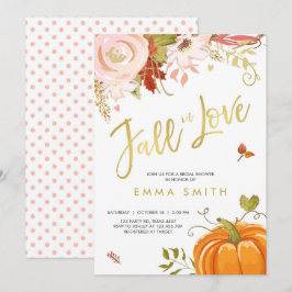 Chute en Amour Nuptiale invitation Bébé Automne