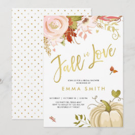 Chute en Amour Nuptiale invitation Bébé Automne