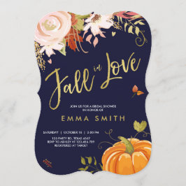 Chute en Amour Nuptiale invitation Bébé Automne