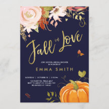 Chute en Amour Nuptiale invitation Bébé Automne
