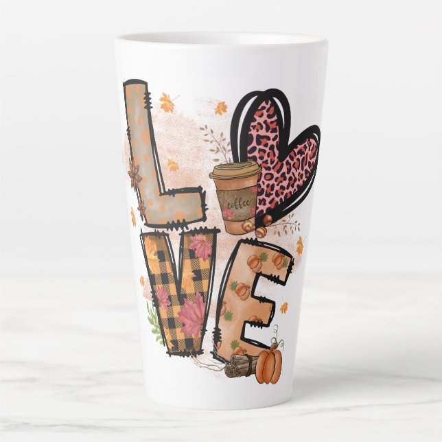 Chute et lattes, Love Latte Mug (Devant)