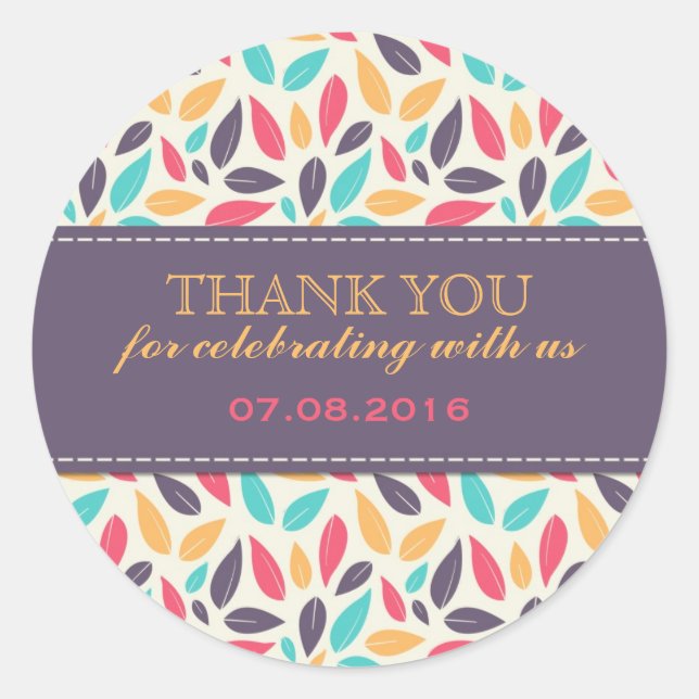 Chute Feuille Motif mariage favori Stickers (Devant)