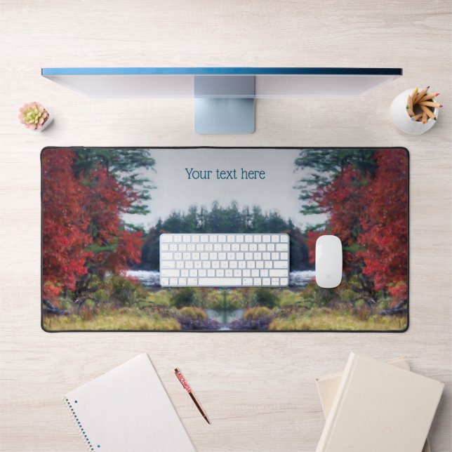 Chute Foliage Étang Peinture Nature Art Personnali (Bureau 1)