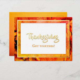 Chute Foliage Thanksgiving Invitation Carte postal