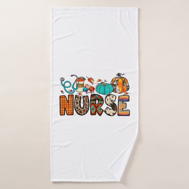 Chute Infirmière Léopard Pouponnière Automne 744 (Serviette de bain)
