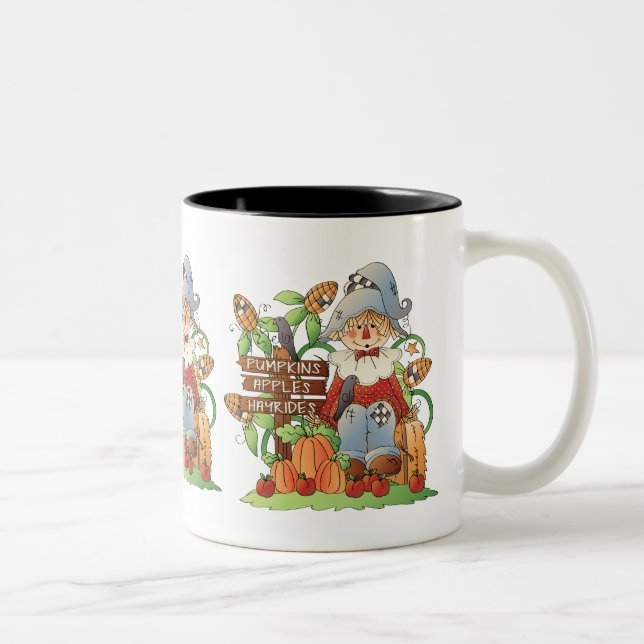 Chute Scarecrow Fête tasse de café saisonnier (Droit)