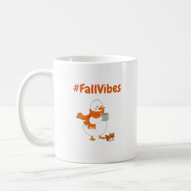 Chute Vibes Mug - Cute Canard Café Conception Auto (Gauche)