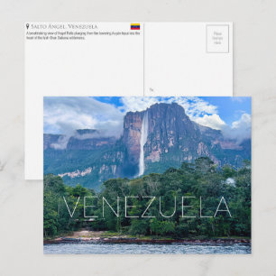 Chutes d'Ange, Carte Postale de Voyage Venezuela