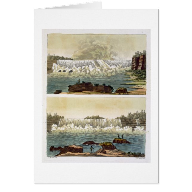 Chutes du Niagara, 1818 (gravure de couleur) (Devant)