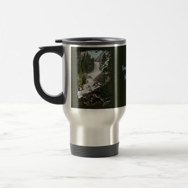 Chutes vernales Peint Voyage Mug (Gauche)