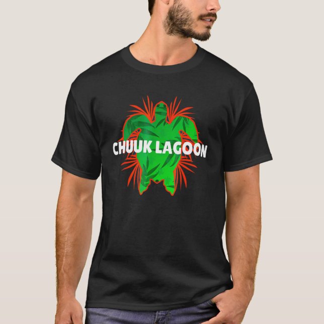 CHUUK LAGOON Beach Turtle Vacation Gif T-Shirt (Vorderseite)